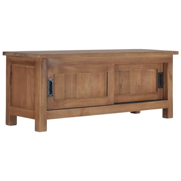 vidaXL Teak Massiv TV Schrank mit 2 Schiebetüren Rustikal Lowboard Fernsehschrank Fernsehtisch Sideb
