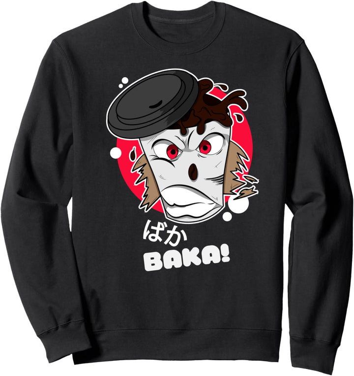 Wütender Kaffeebecher, Anime, Kawaii Baka Motiv Pastel Goth Sweatshirt