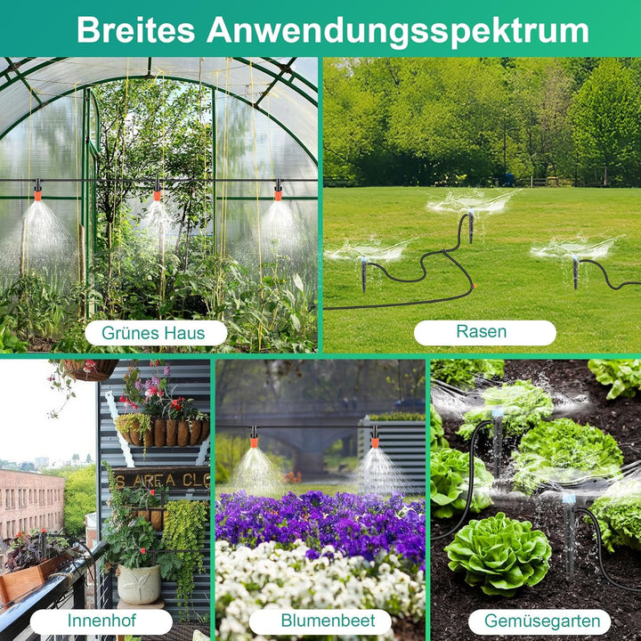 315PCS Bewässerung Garten Set 60+15M DIY Garten Bewässerungssystem Gartenbewässerung Pflanzen Bewäss