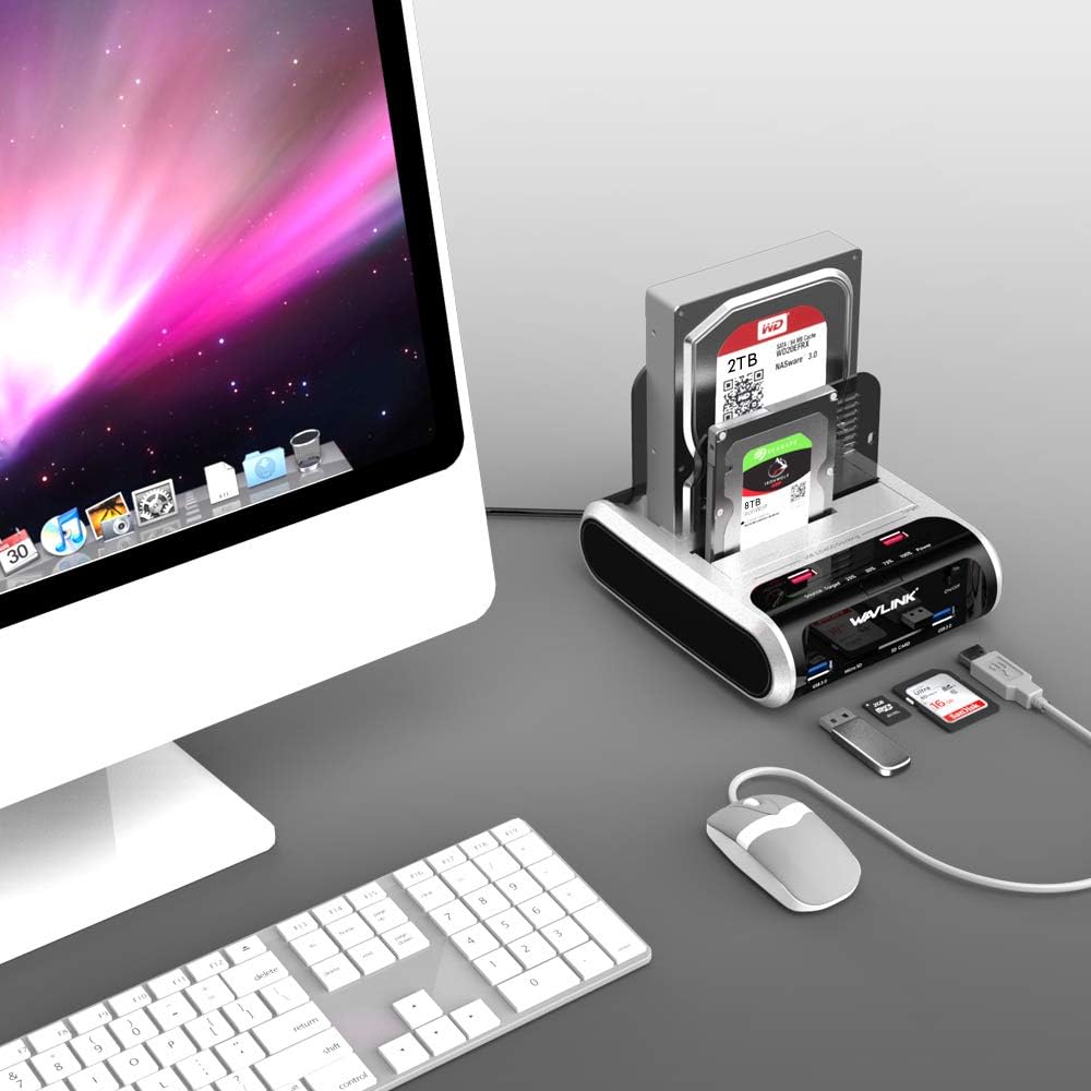 Festplatten Dockingstation, WAVLINK USB Festplatten Docking Station Offline Klonfunktion für 2,5 Zol