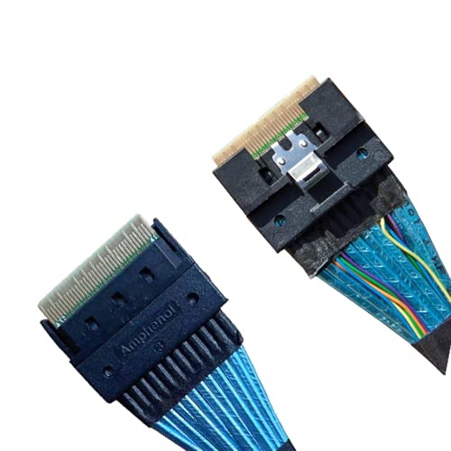 Diliving SFF-8654 auf SFF-8639 Kabel, SlimSAS 8i (SFF-8654 74P) auf 2 Port U.2 NVMe Adapter (SFF-863