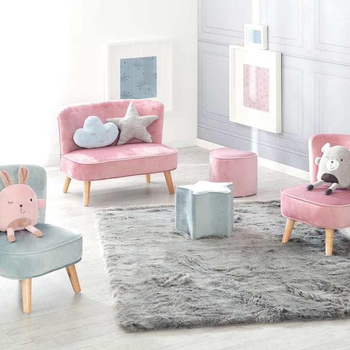 roba Baumann GmbH Kinderhocker in Sternform - Lil Sofa, Hellblau, 24 cm Sternform Hellblau/Sky, Ster