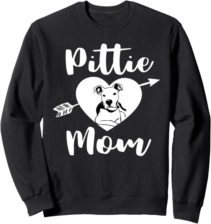 Pitbull Mama Niedlicher Hund Mama Herz Liebe Sweatshirt