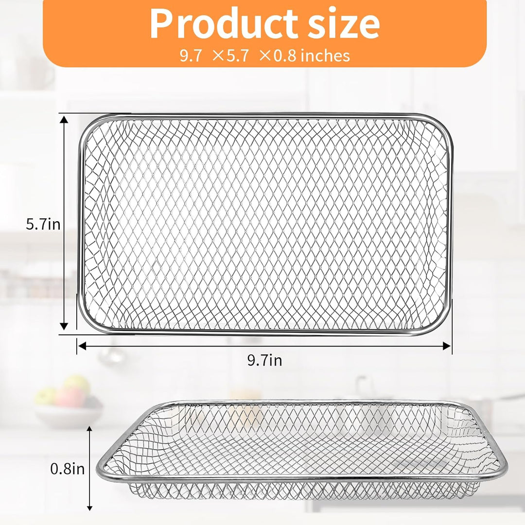 GXF Luftfritteusen-Netzeinsatz für Breville Halo Flexi Luftfritteuse, 24,6 x 14,5 x 2,3 cm, Edelstah