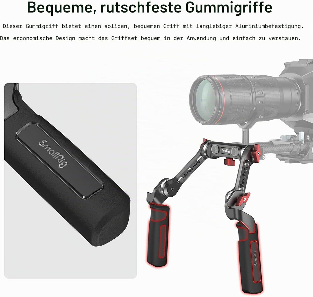 SMALLRIG Shoulder Rig Handle Kit mit Rosette für DSLR Kamera Rig- 2002