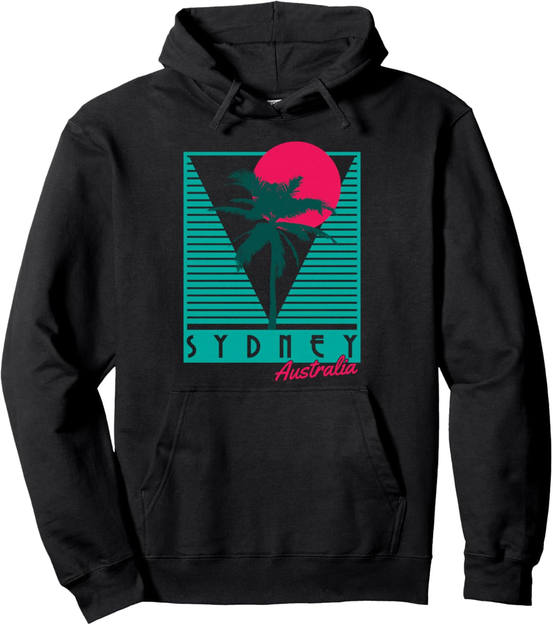 Sydney Australien Palmen Surf Vintage Retro Pullover Hoodie
