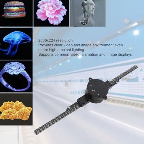 3D Hologramm Lüfter, 16,5 Zoll WiFi 3D Hologramm Projektor, LED Hologramm Display mit 224 LED Lichtp