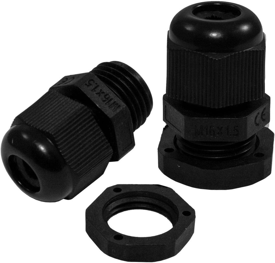 Lumonic 100x Kabelverschraubung M16 IP67 metrisch d5-9mm I Kabeldurchführung wasserdicht in schwarz