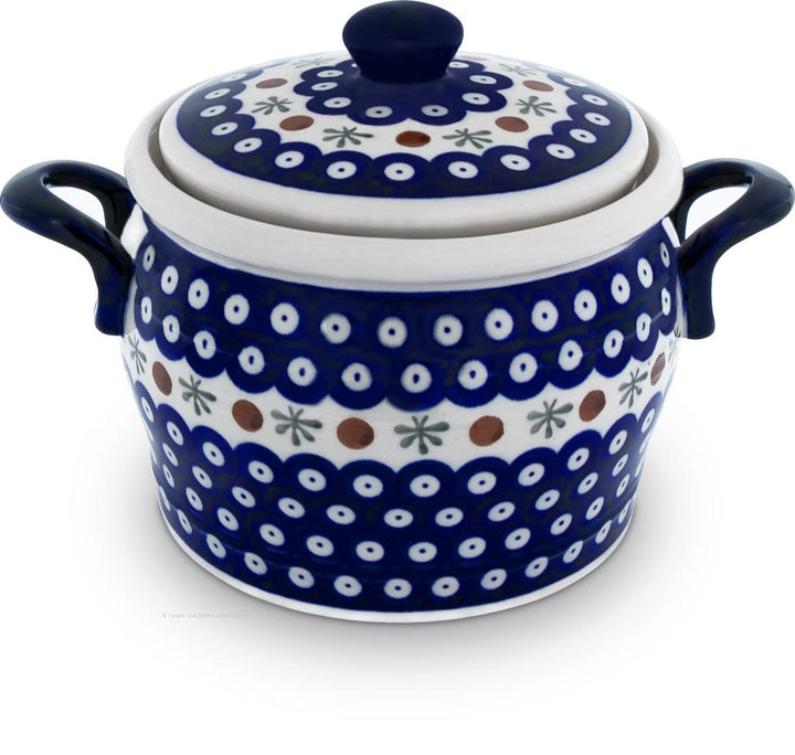 Original Bunzlauer Keramik 1,75 Liter Rumtopf / Mehrzwecktopf / Keramiktopf Ø16,5 cm im Dekor 41