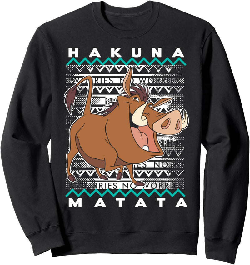 Disney The Lion King Pumbaa Hakuna Matata Holiday Christmas Sweatshirt