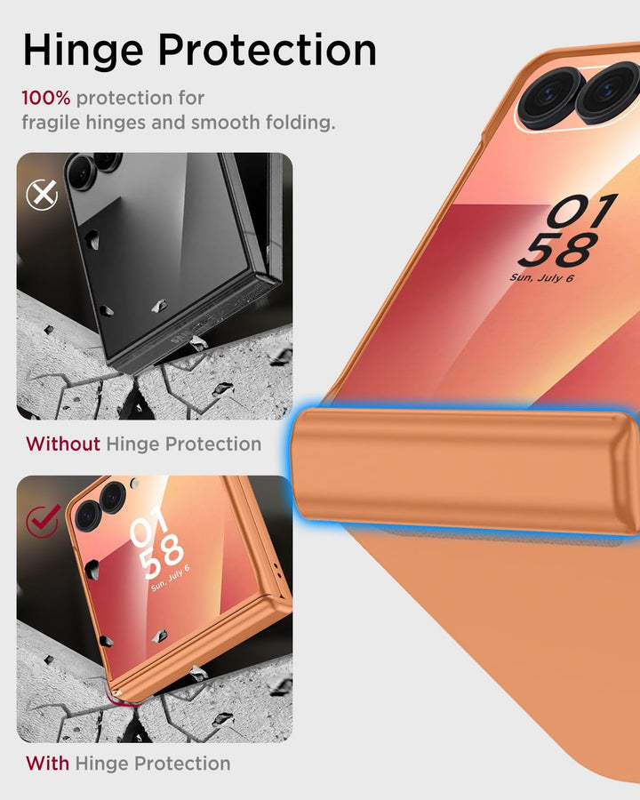 Miimall Kompatibel mit Samsung Galaxy Z Flip 7 Hülle mit Scharnierschutz Magnetischer [Externer Bild