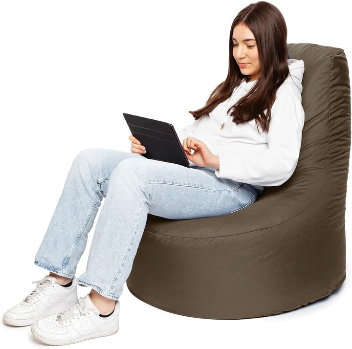 PATCH HOME Gamer Kissen Lounge Kissen Sitzsack Sessel Sitzkissen Bean Bag + Würfel/Hocker mit Reissv