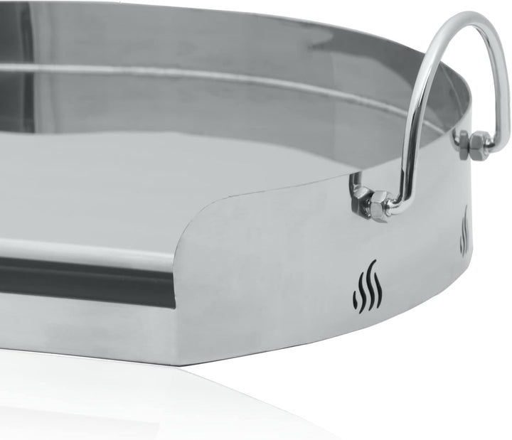 BBQ-Toro Edelstahl Grillplatte Ø 55 cm ideal für 57er Kugelgrill | BBQ Plancha passend für Weber Gri
