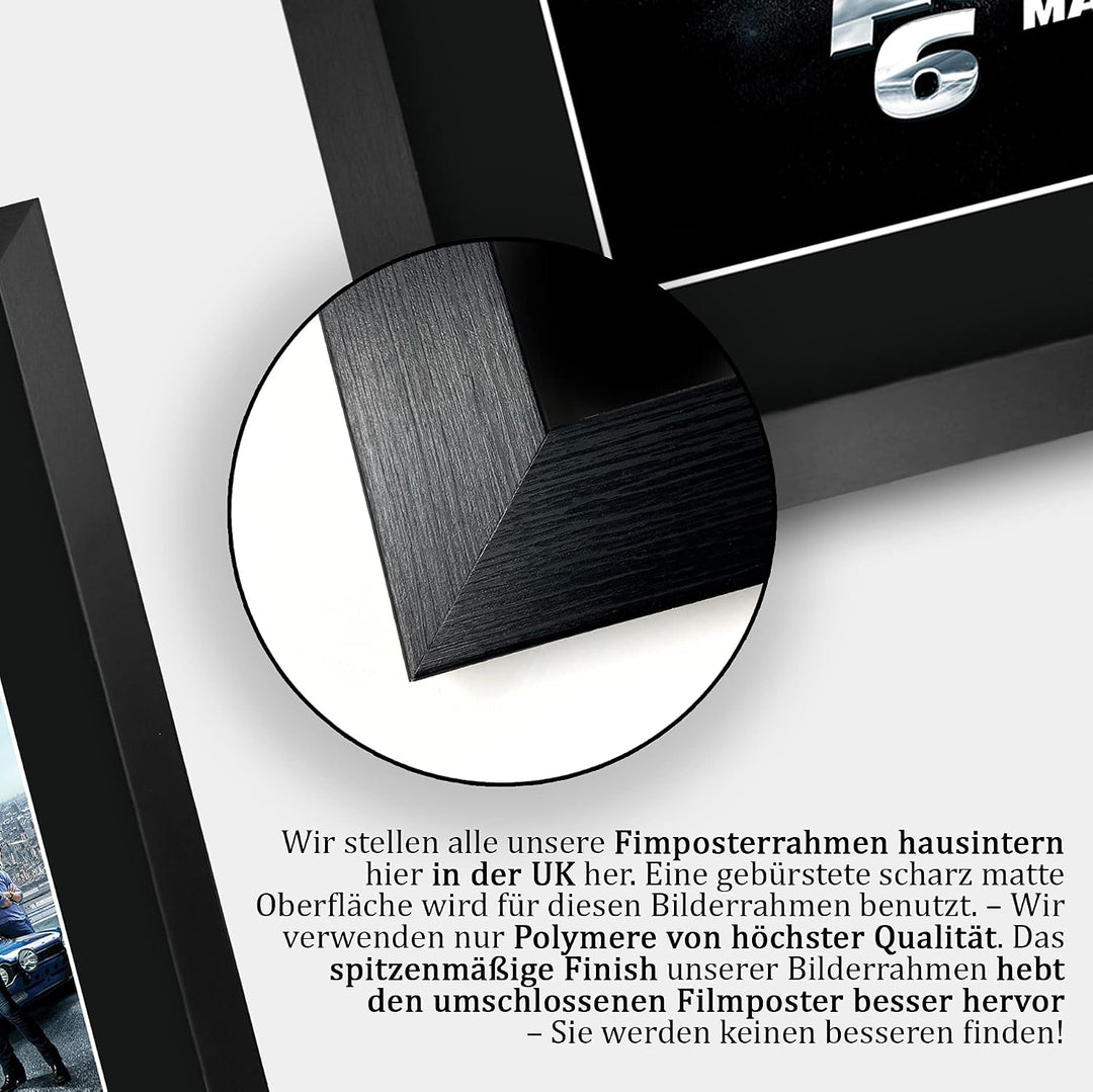 HWC Trading Poster mit Autogramm und Autogramm von FR A3 Fast &amp; Furious 6 Vin Diesel, Paul Walker, D