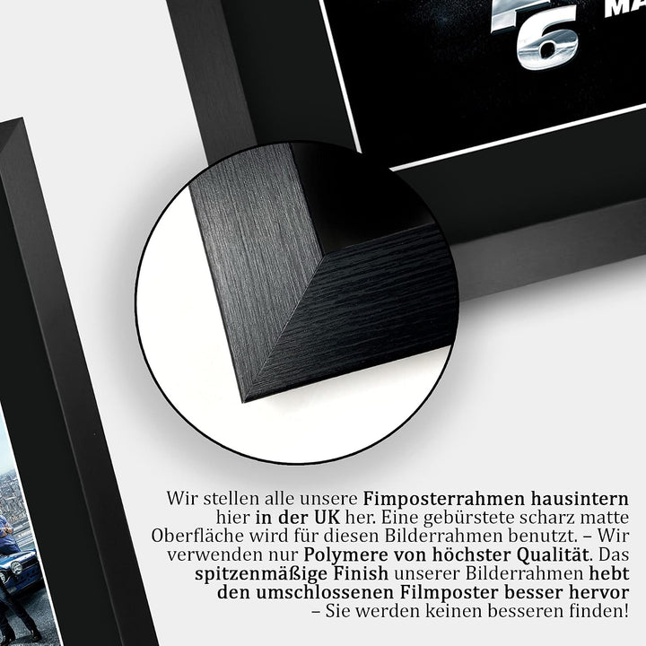 HWC Trading Poster mit Autogramm und Autogramm von FR A3 Fast &amp; Furious 6 Vin Diesel, Paul Walker, D