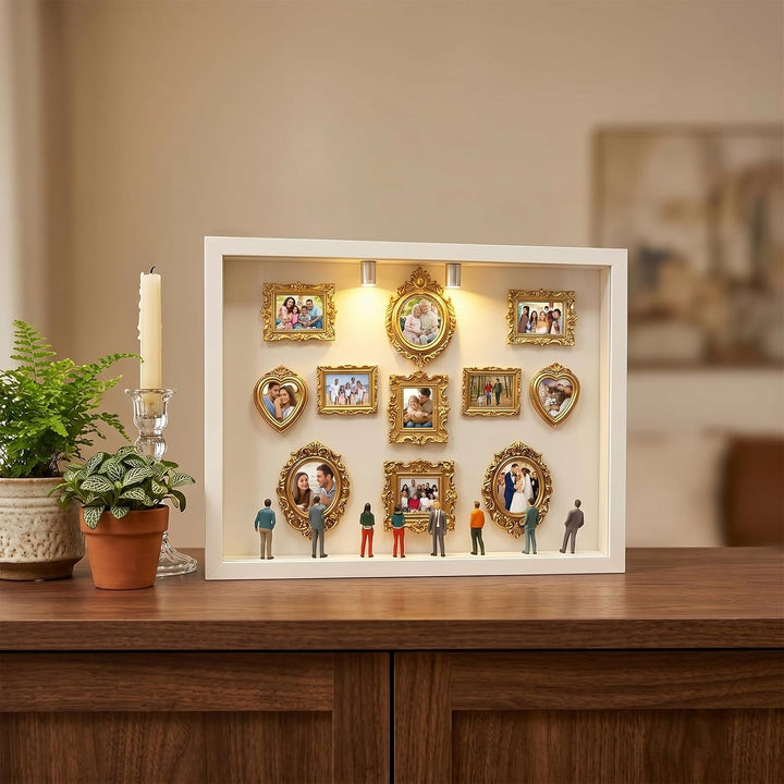 DIY Mini Museum Silhouette Box, Museum of Us DIY, Shadow Box,Miniatur Bilderrahmen Foto Erinnerungsa