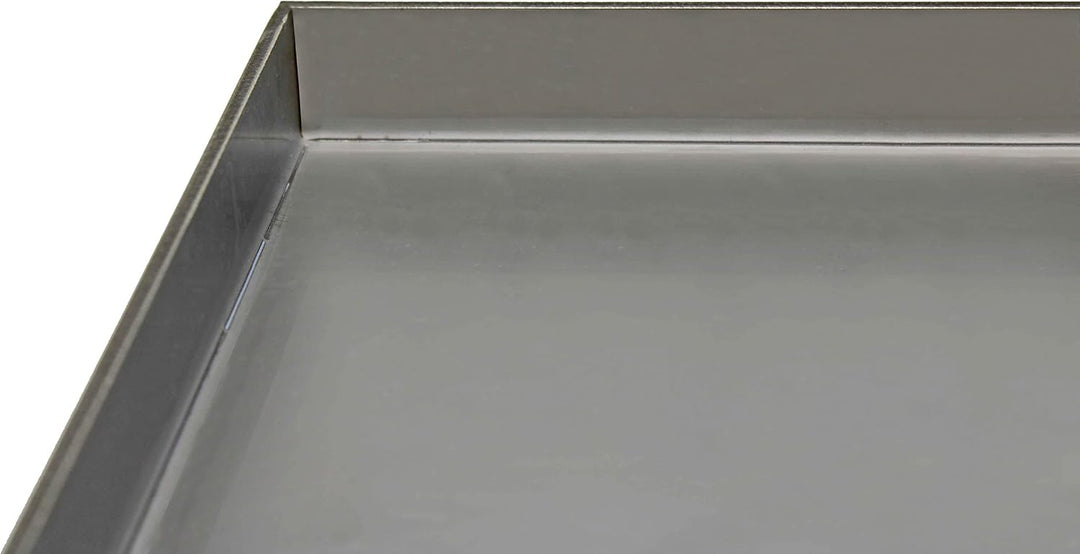 massive 4 mm starke Edelstahl Grillplatte Grillblech Plancha 25,5 cm x 44,2 cm verschweisst/passend