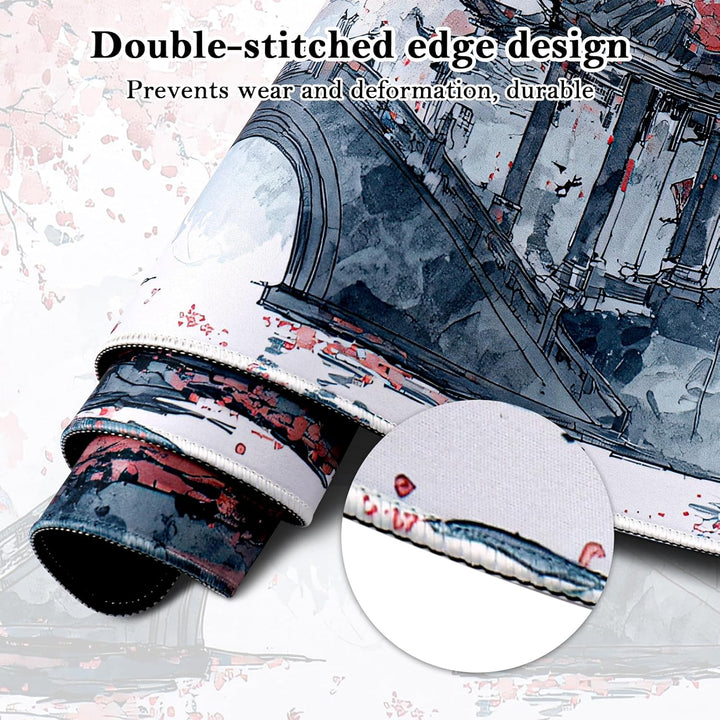 Mauspad XXL, Grosses Mouspad 900x400mm, Gaming Mausepad Improved Precision and Speed, Mousepad mit V
