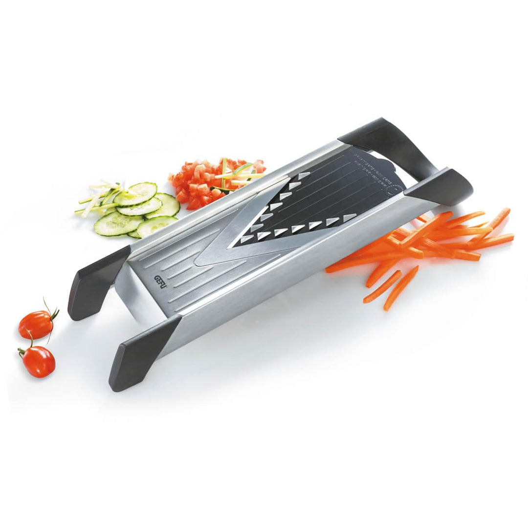 GEFU VIOLINO Gemüseschneider mit 3 Schneideflächen für Würfel, Stifte & Scheiben - Verstellbare