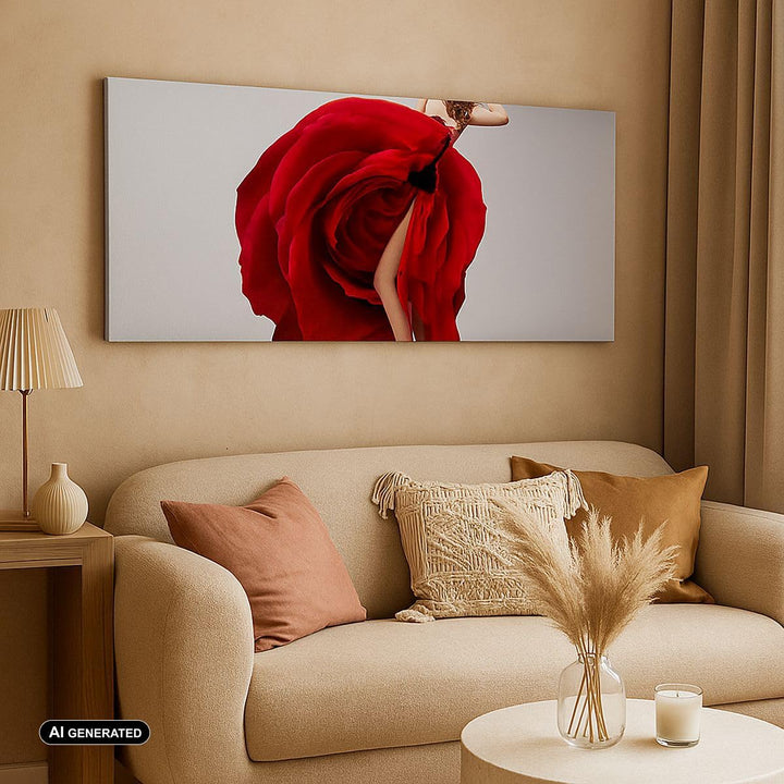 ARTTOR Bilder auf Leinwand 100x40cm Leinwandbild Karneval Kleidung Kultur Tänzerin Gross Wanddeko Bi