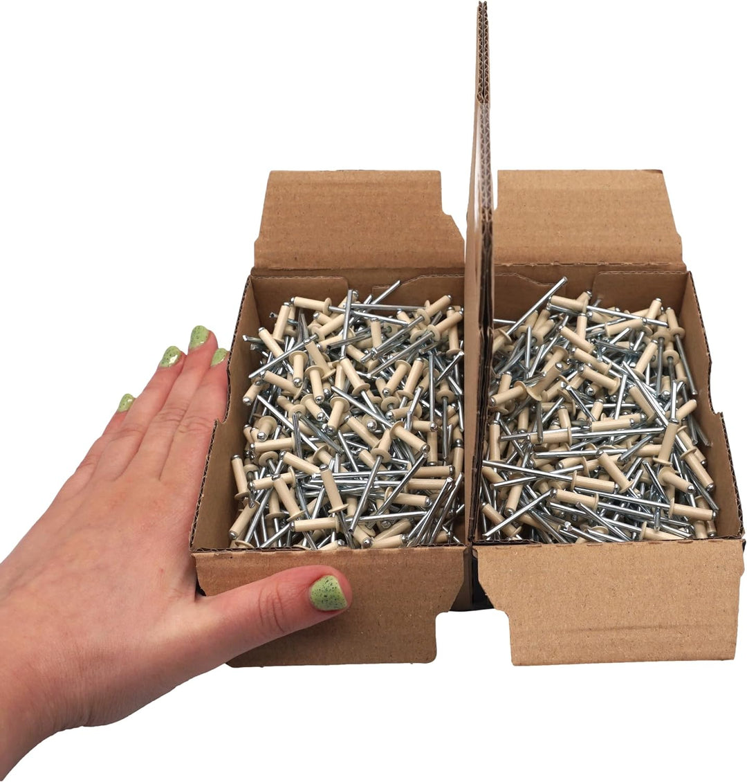 (400 Stück) Lackierte Blindnieten 4,0 x 14 mm, Kuppelkopf, DIN 7337, Aluminiumniete und Stahldorn, P