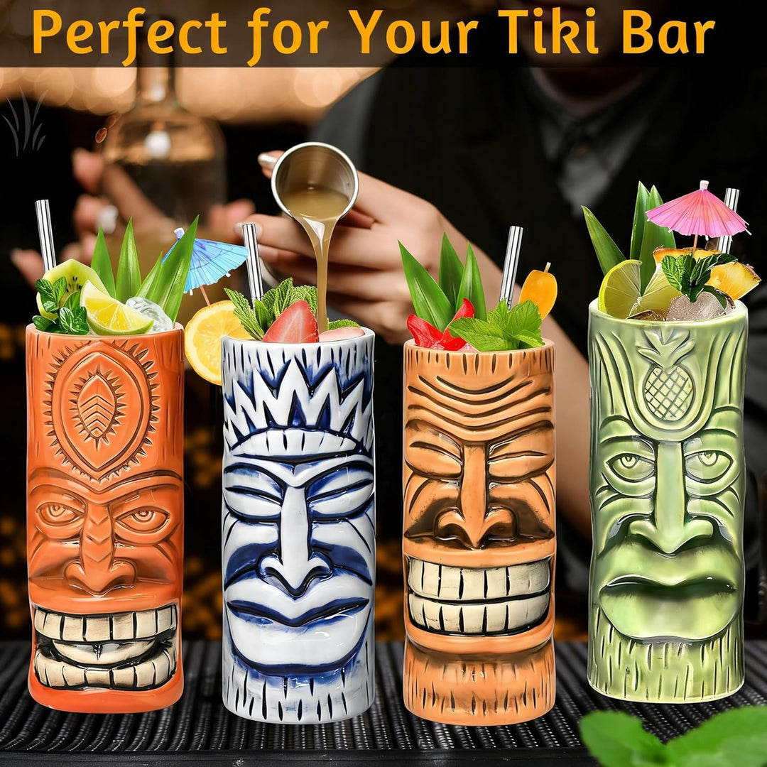 SuproBarware Tiki Mugs Set of 4 (TJB4-4), Tjb4-4
