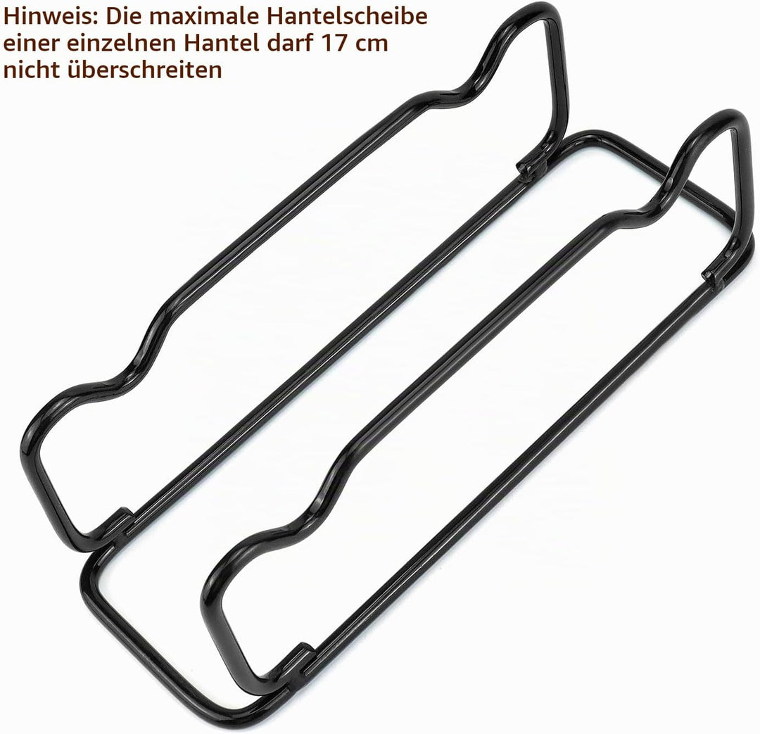 QWORK® 1 Stück hantelständer, hantelablage kurzhantel, langhantelständer, hantelhalterung, 30x11x10c