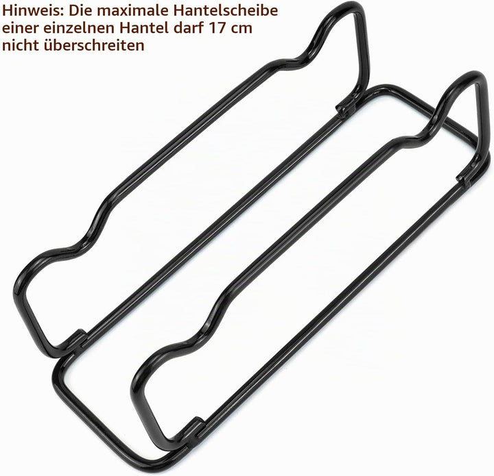 QWORK® 1 Stück hantelständer, hantelablage kurzhantel, langhantelständer, hantelhalterung, 30x11x10c