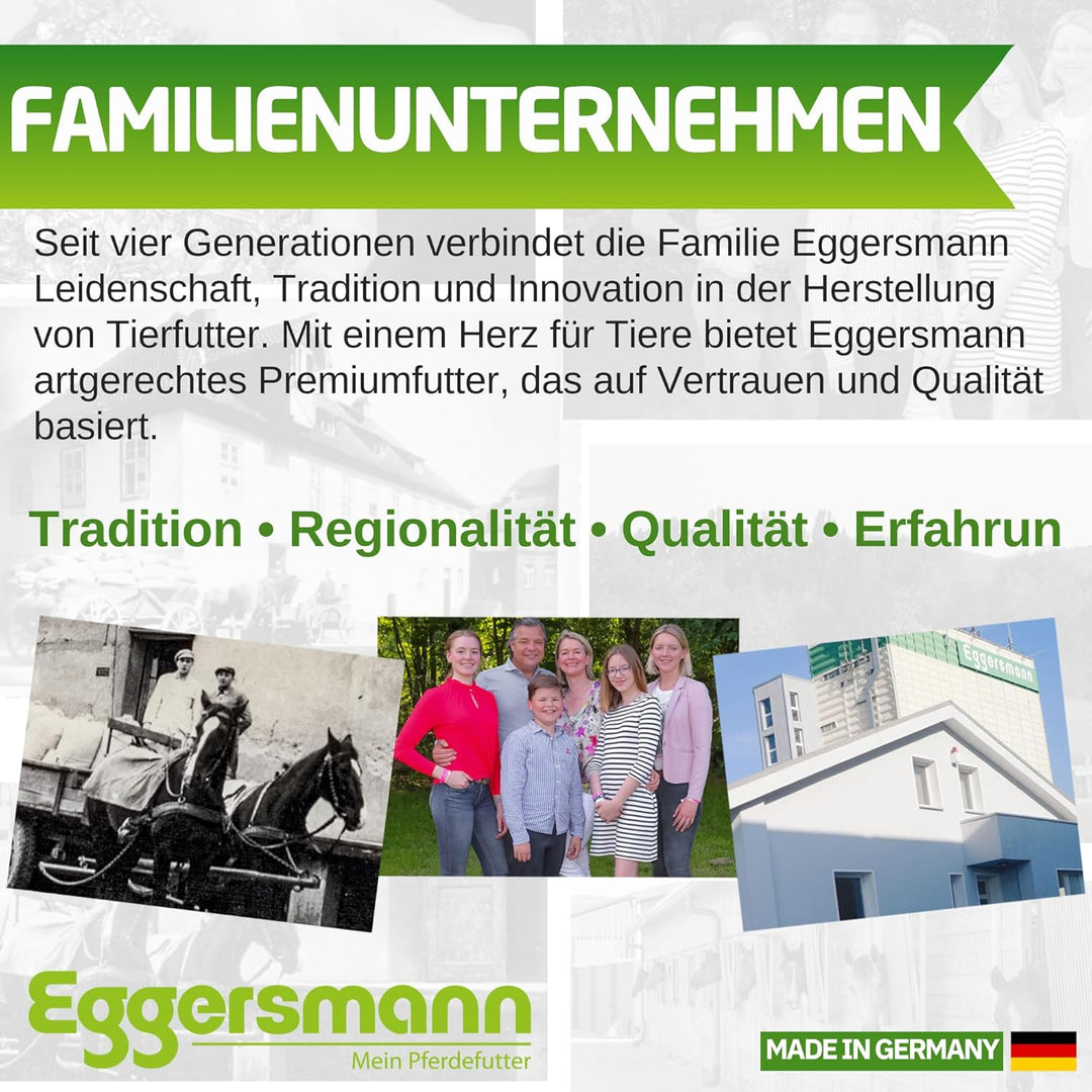 Eggersmann EMH Apfel & Karotten Müsli 15kg - Natürliches Kraftfutter für Pferde - Eiweissreduziertes