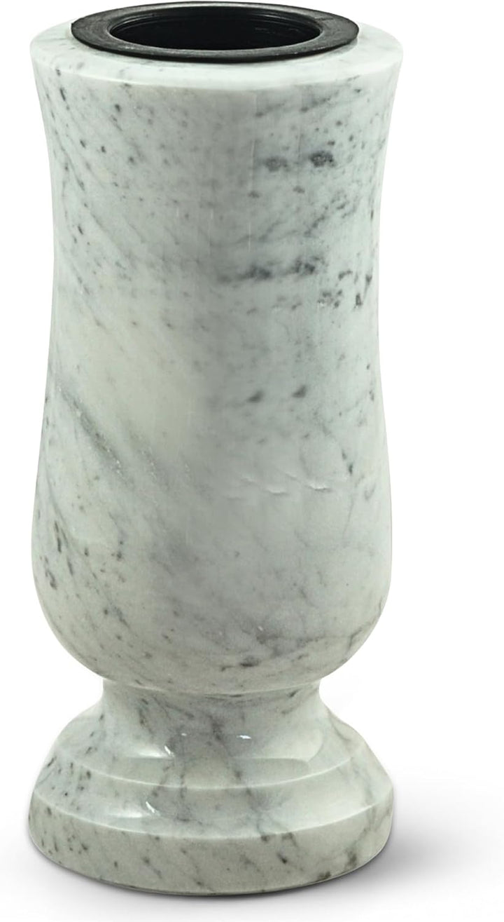 designgrab Taille-medium Grabvase aus Carrara Marmor weiss