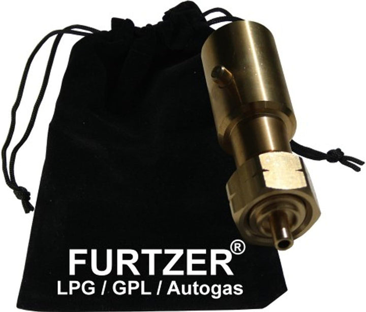 Furtzer LPG GPL Autogas Tankadapter BAJONETT Gasflaschen Propangas lang Adapter mit Stoffbeutel by
