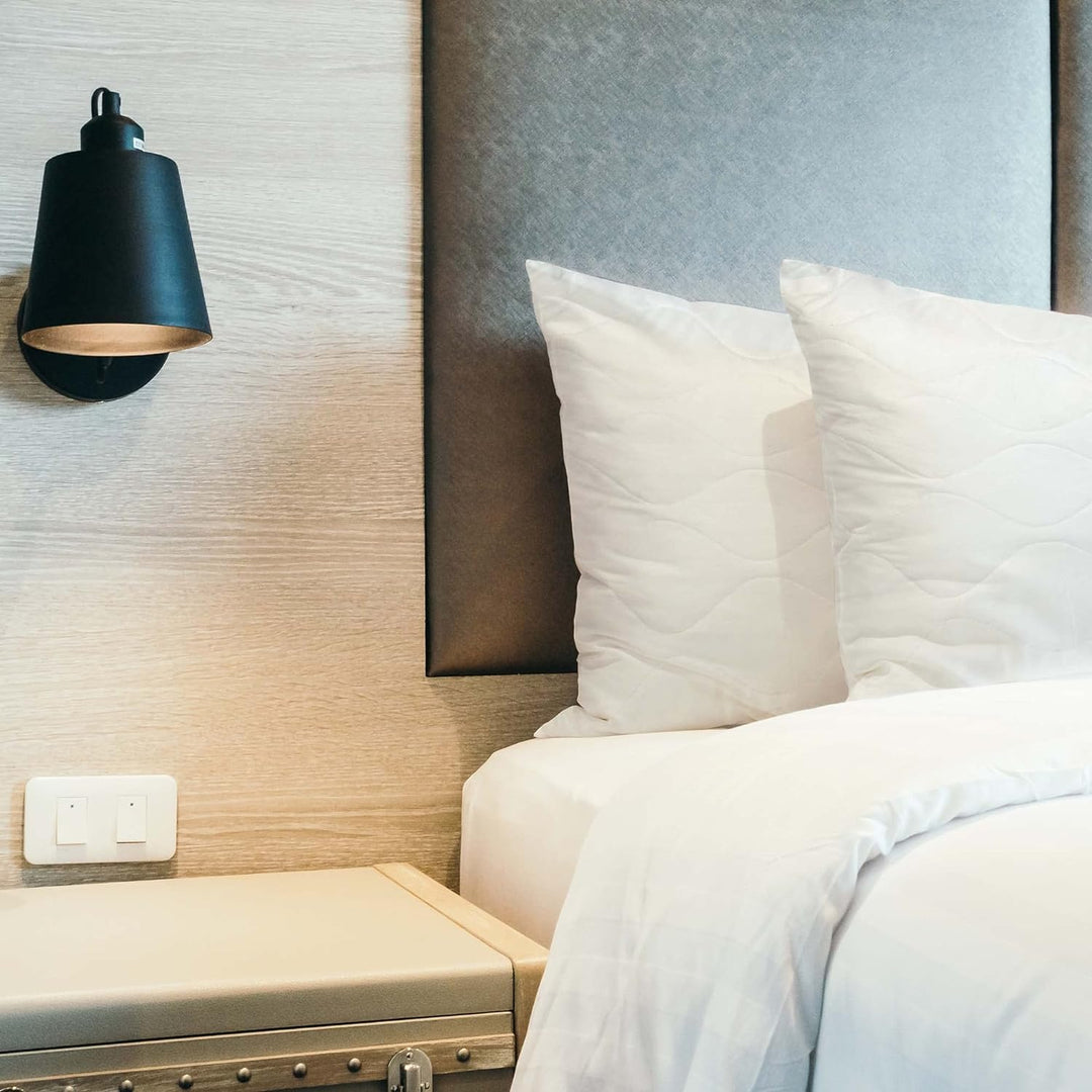 EDANTI Allergikerfreundliches Besticktes Silikon-Steppbett 200x220 cm + 2 Kissen 70x80 cm