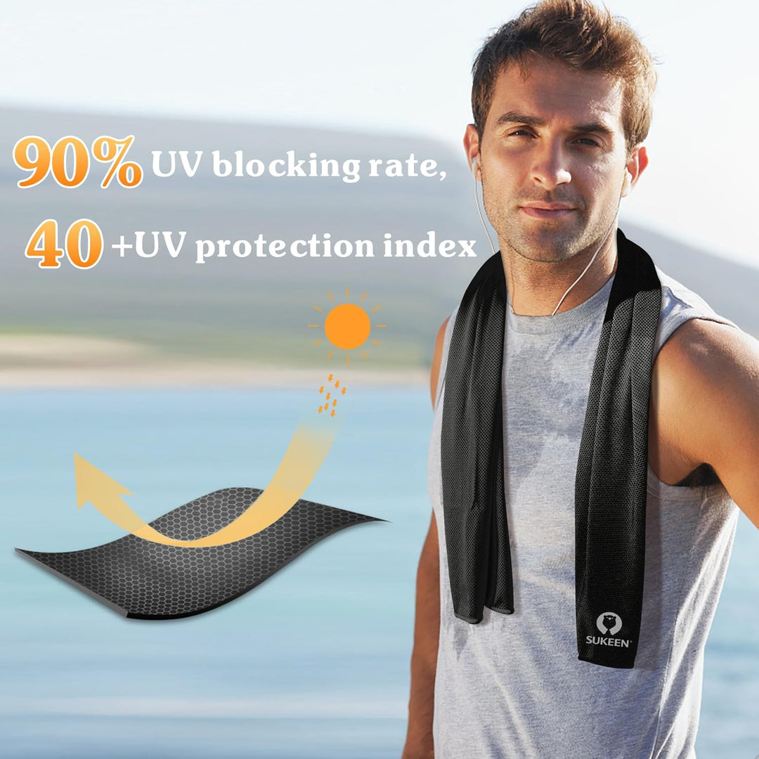 Sukeen Kühlendes Handtuch, Kühlhandtuch Cooling Towel, Gym Handtuch, Eishandtuch Kühltuch Hals, Kühl