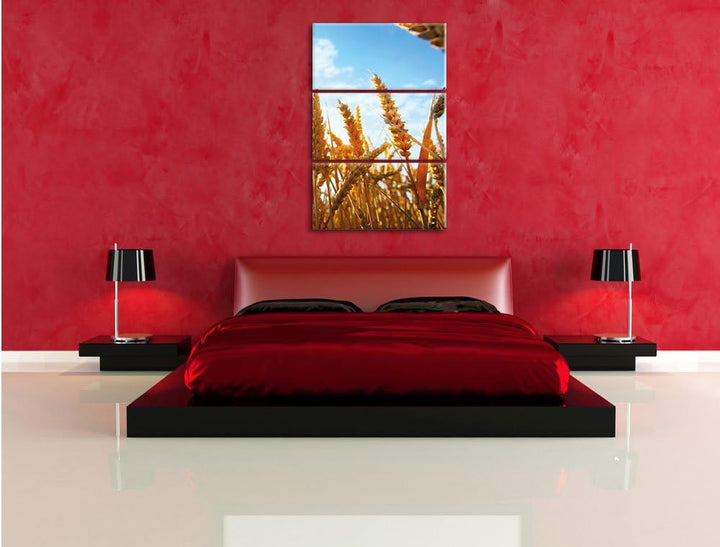 Pixxprint Ruhige See im Nebel als Leinwandbild/Grösse: 3 Teilig (120x80) / Wandbild/Kunstdruck/ferti