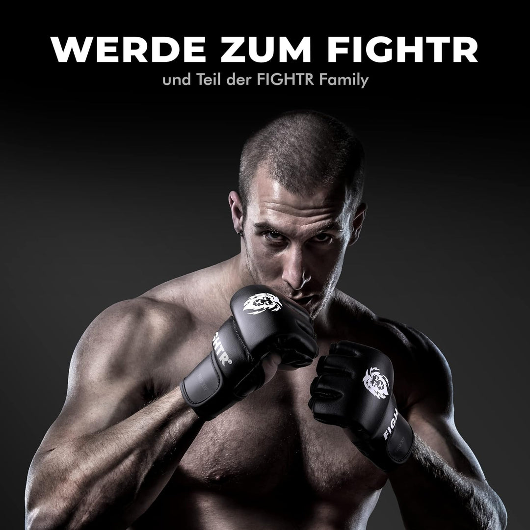 FIGHTR® Profi MMA Handschuhe für Grappling Sparring Training, Kickboxen Kampfsport Muay Thai Boxsack