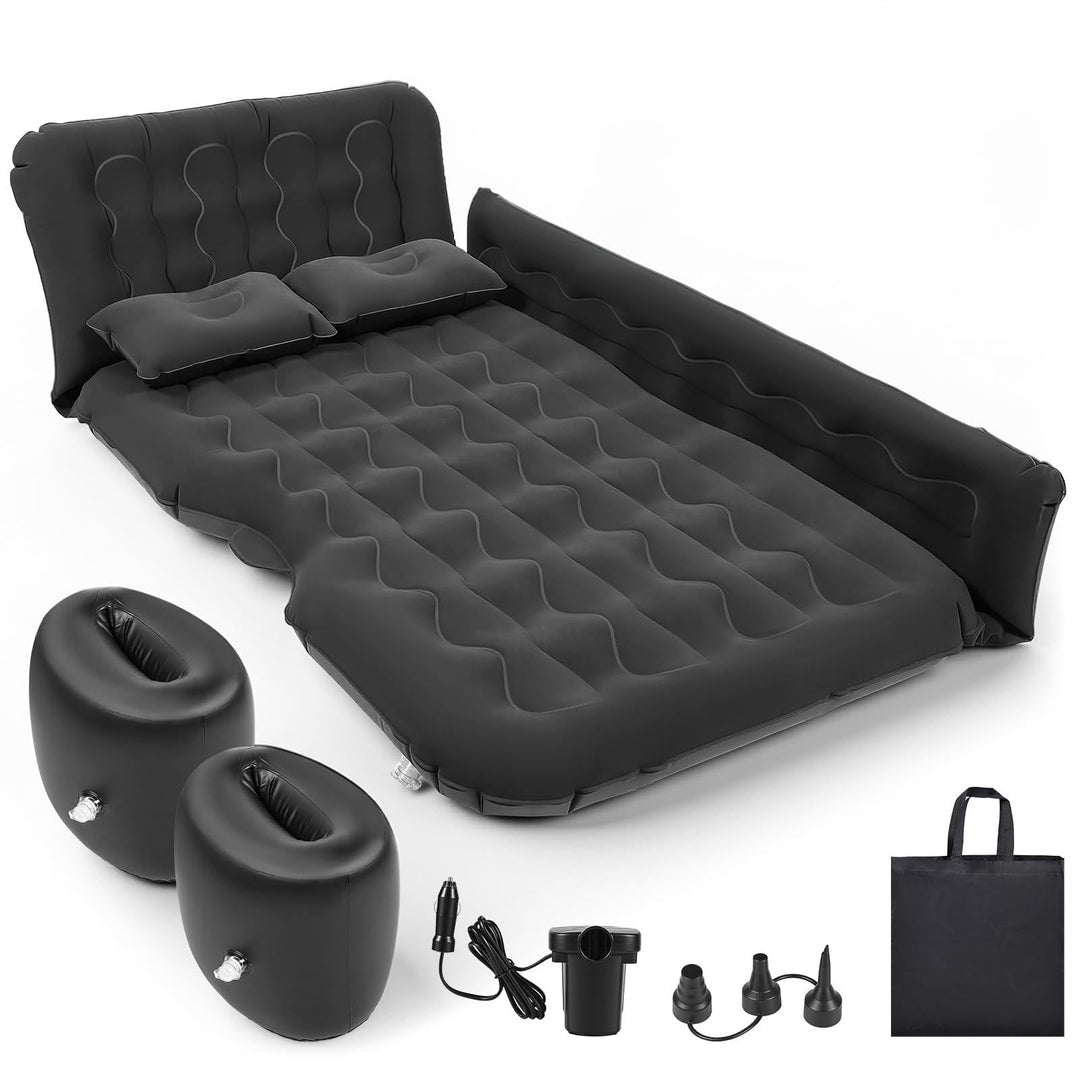Luftmatratze für Auto, Aufblasbares Bett für Rücksitz, Luftmatratze SUV mit Luftpumpe und Kissen für