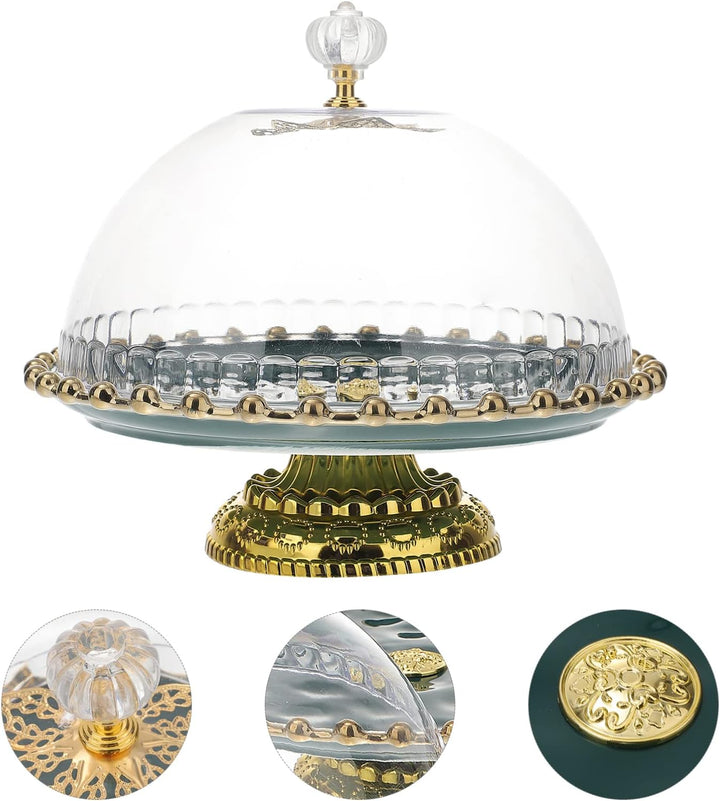 YARNOW Kuchenständer Glasglocke Kuchenglocke Tortenhaube Käseglocke Keramik Käseplatte Dome Fliegenh