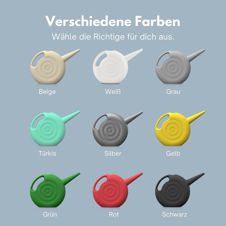 Blowmold.Design Giesskanne in Weiss – 2 Liter Giesskanne Robust für Innen und Aussen - Perfekt für Z