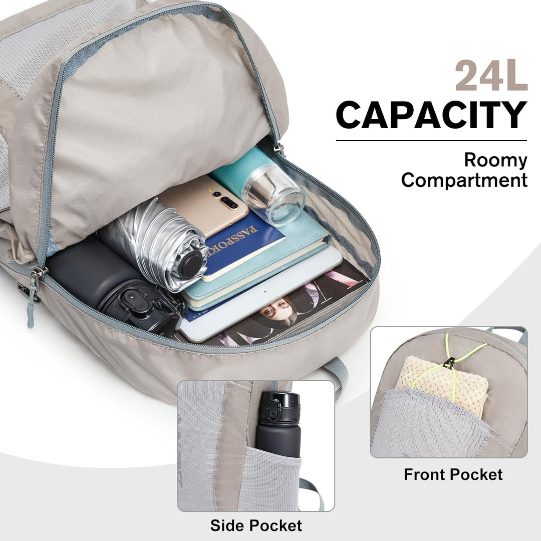 G4Free Faltbarer Leichter Rucksack 25L Unisex Tagesrucksack Kleiner Reiserucksack Wanderrucksack Tre