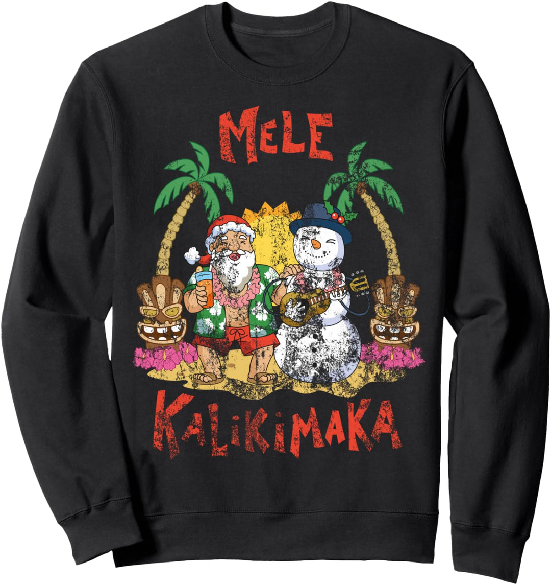 Vintage Santa Mele Kalikimaka Hawaii Weihnachten Sweatshirt Sweatshirt