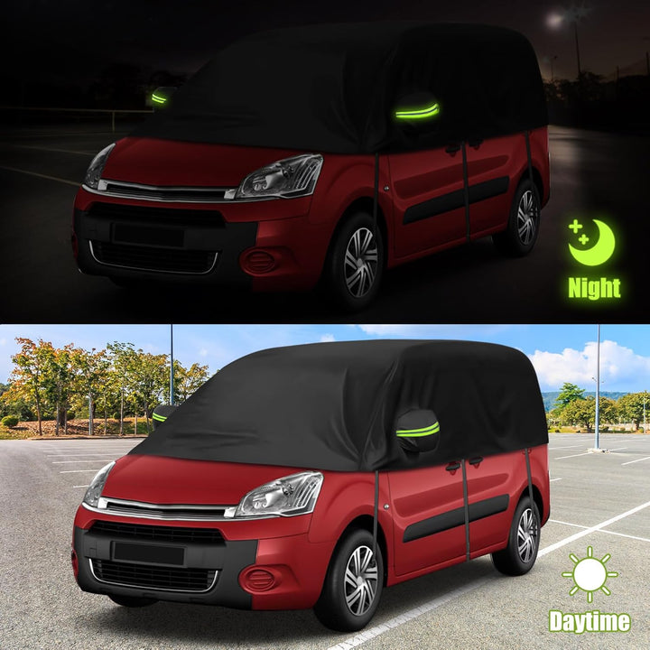Opaltool Halbgarage für Citroen Berlingo K9 2018-2024, Schwarz Massgeschneidertes Autogarage Softtop