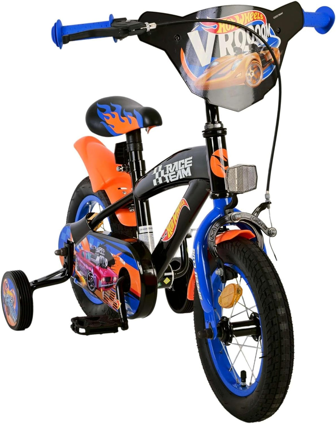 Volare Hot Wheels Kinderfahrrad - Jungen - 12 Zoll - Schwarz Orange Blau