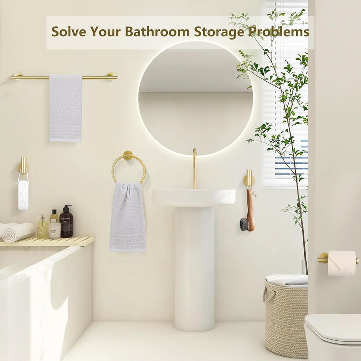 Gold Badezimmer Hardware Set, SUS304 Edelstahl 60 cm Handtuchstange, Toilettenpapierhalter, Handtuch