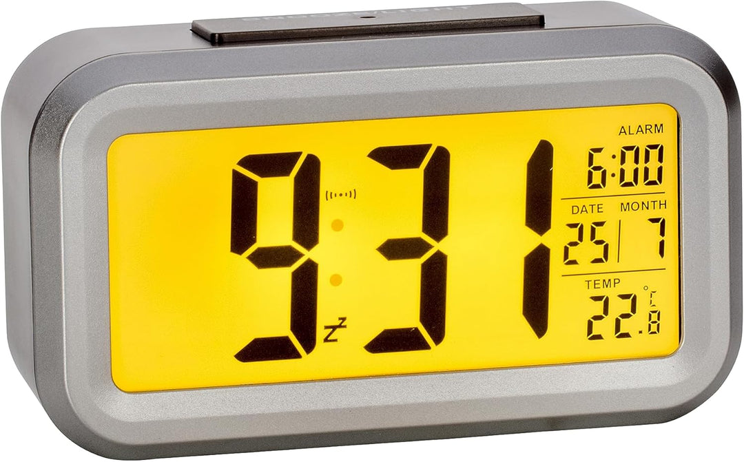 TFA Dostmann 60.2553 Digitaler Funk Wecker mit Temperatur Lumio Plus (anthrazit), Anthrazit