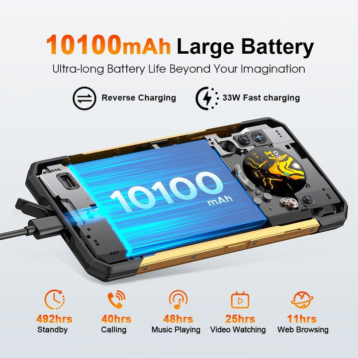 DOOGEE S200 X 5G Outdoor Handy Ohne Vertrag, 32GB+512GB/2TB MTK 7050 Robustes Smartphone,10100mAh, 1