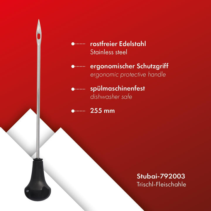 STUBAI Trischl-Fleischahle | 255 mm | hochwertige Ahle für Fleisch, auch bekannt als Fleischahle ode