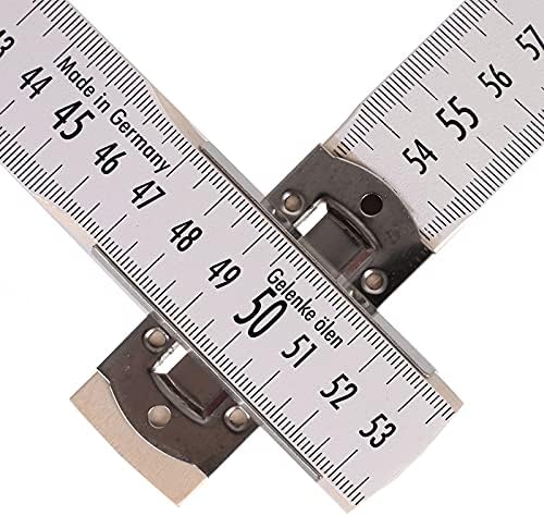 Nivellierzollstock 4 m, (Geometer-Massstab), Transportlänge 57,5 cm – beide Seiten cm/mm-Teilung