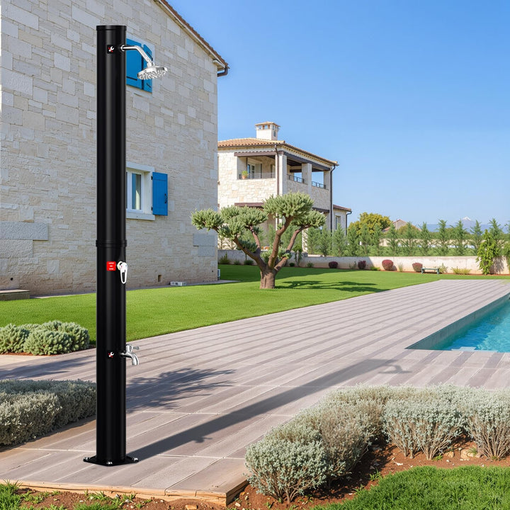 Solardusche 20L Solar Gartendusche warmes Wasser Bis Zu 60°C Ohne Stromanschluss Pooldusche Camping