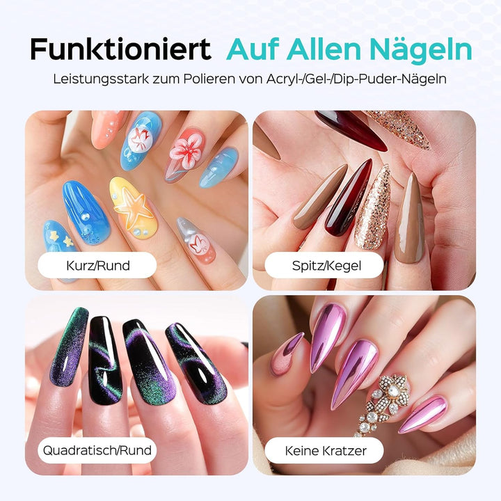 COSLUS E51 Elektrische Nagelfräser 40000 U/min: 6-in-1 Professionell Nagelpflege Set für Gelnägel Ac