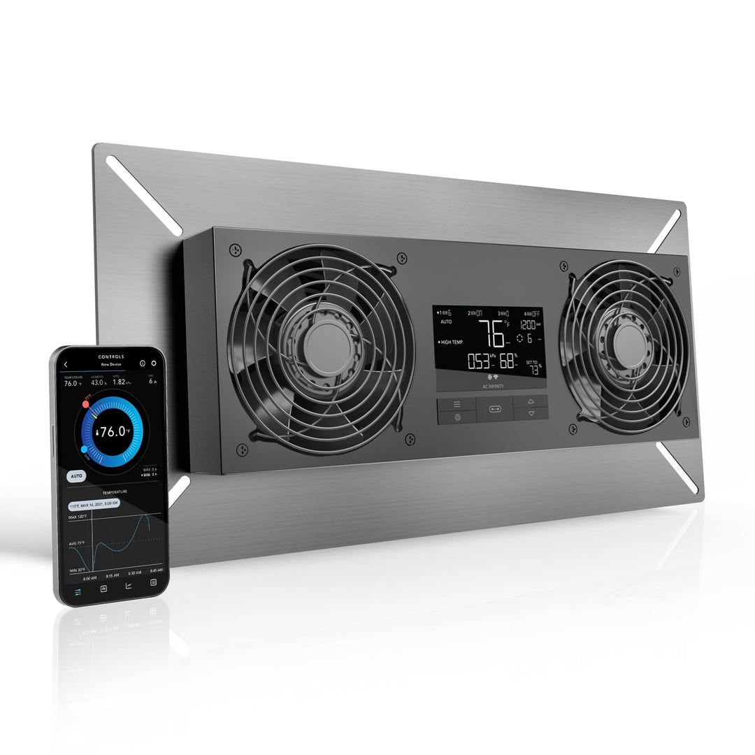 AC Infinity AIRTITAN T8, Ventilator für Kriechkeller, mit WiFi-App-kompatiblem Temperatur-Feuchtigke